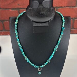 Turquoise Necklace with 925 sterling silver